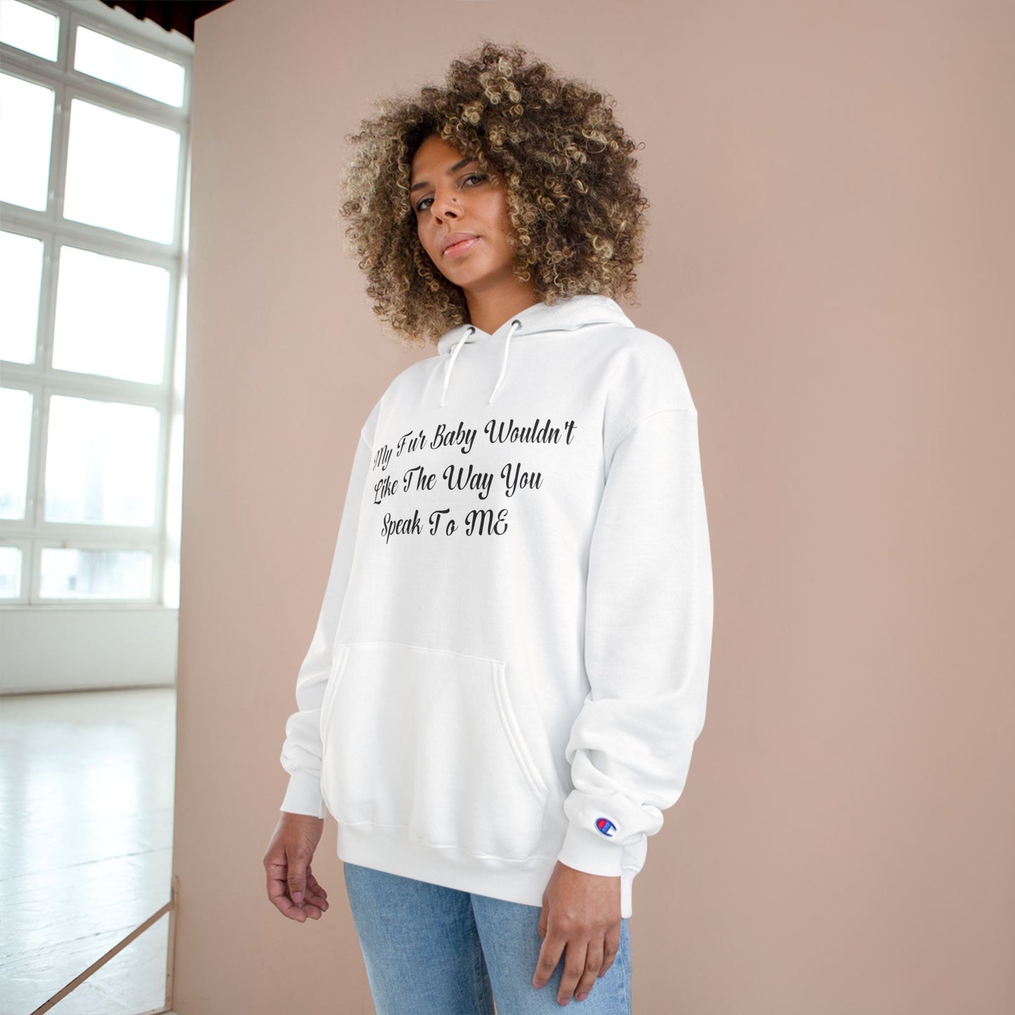 Champion Hoodie - Funny Dog Saying