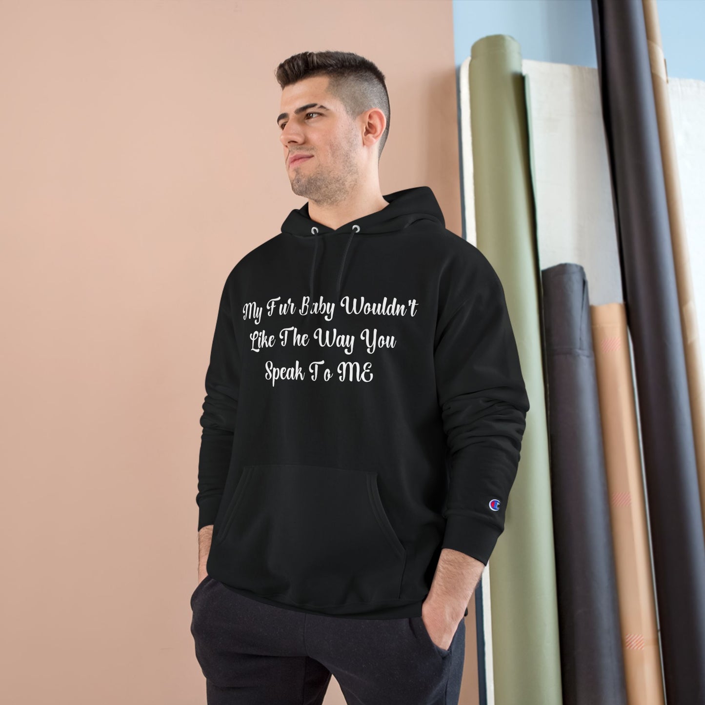 Champion Hoodie - Funny Dog Saying