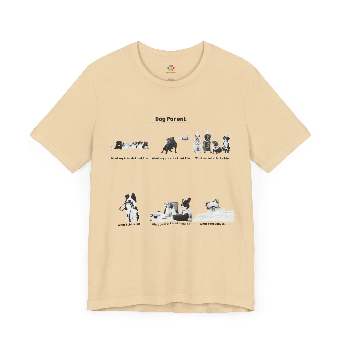 Funny Dog T-Shirt Meme - Mono (Black & White)