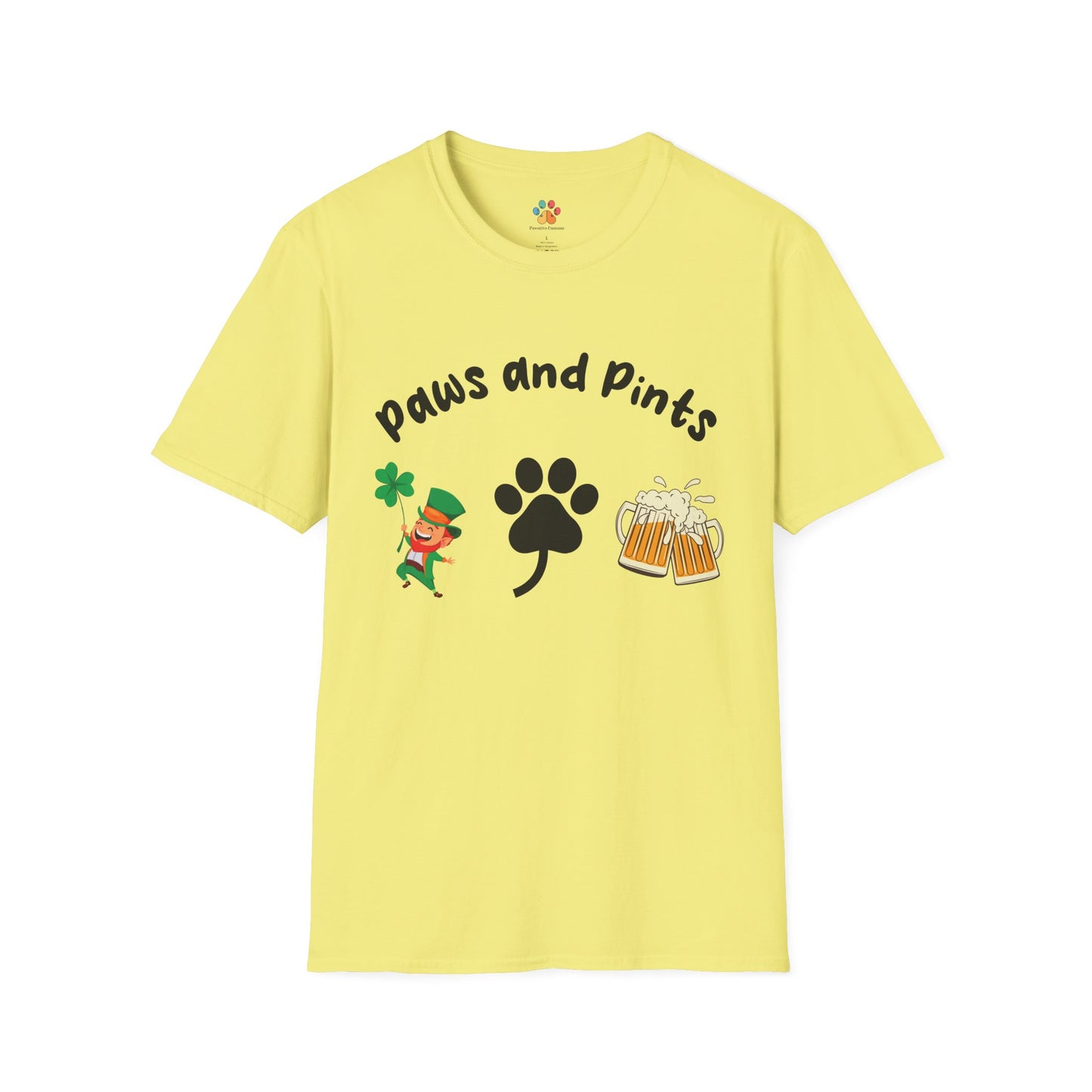 St. Patrick's Day Dog T-Shirt: Paws and Pints Shamrock Tee