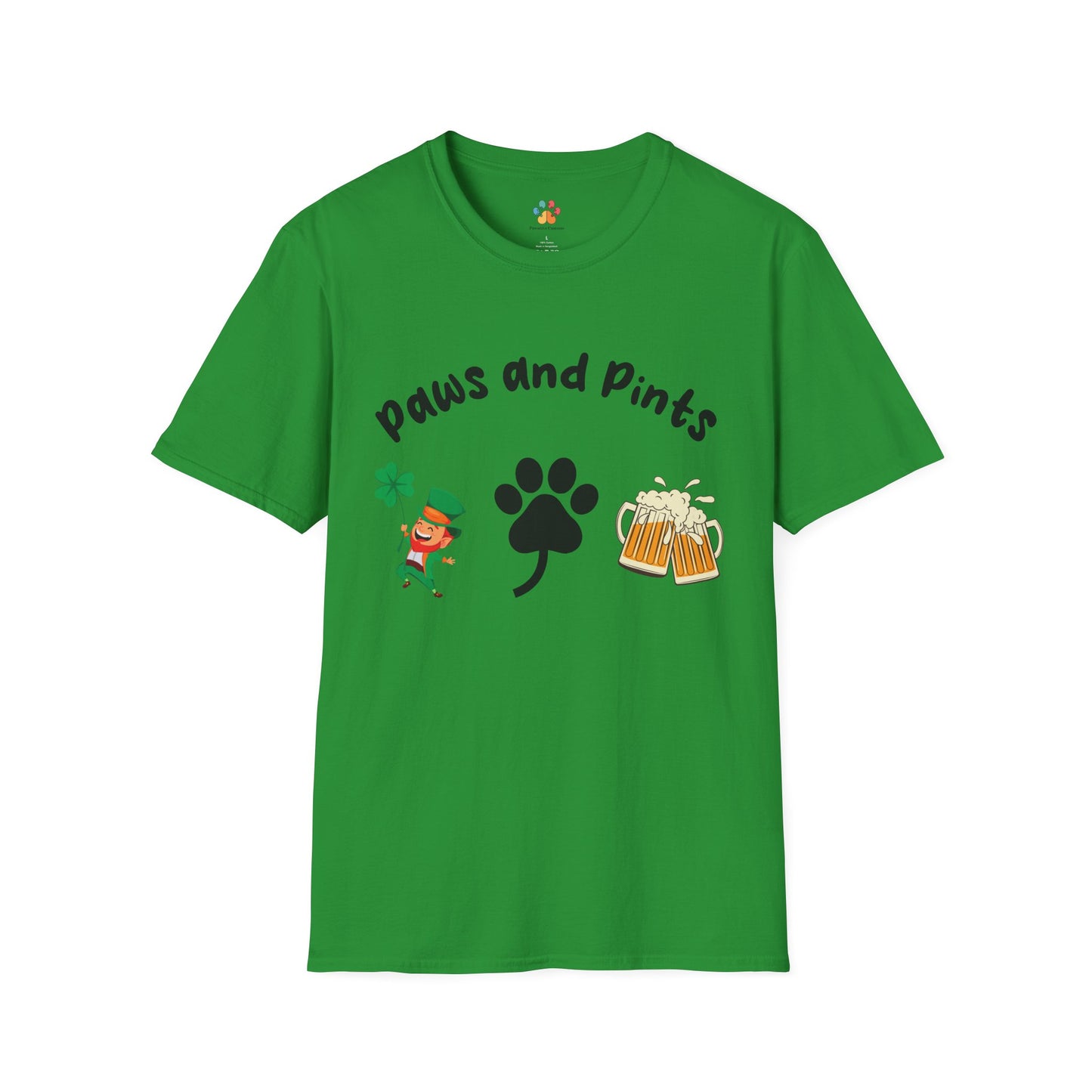 St. Patrick's Day Dog T-Shirt: Paws and Pints Shamrock Tee