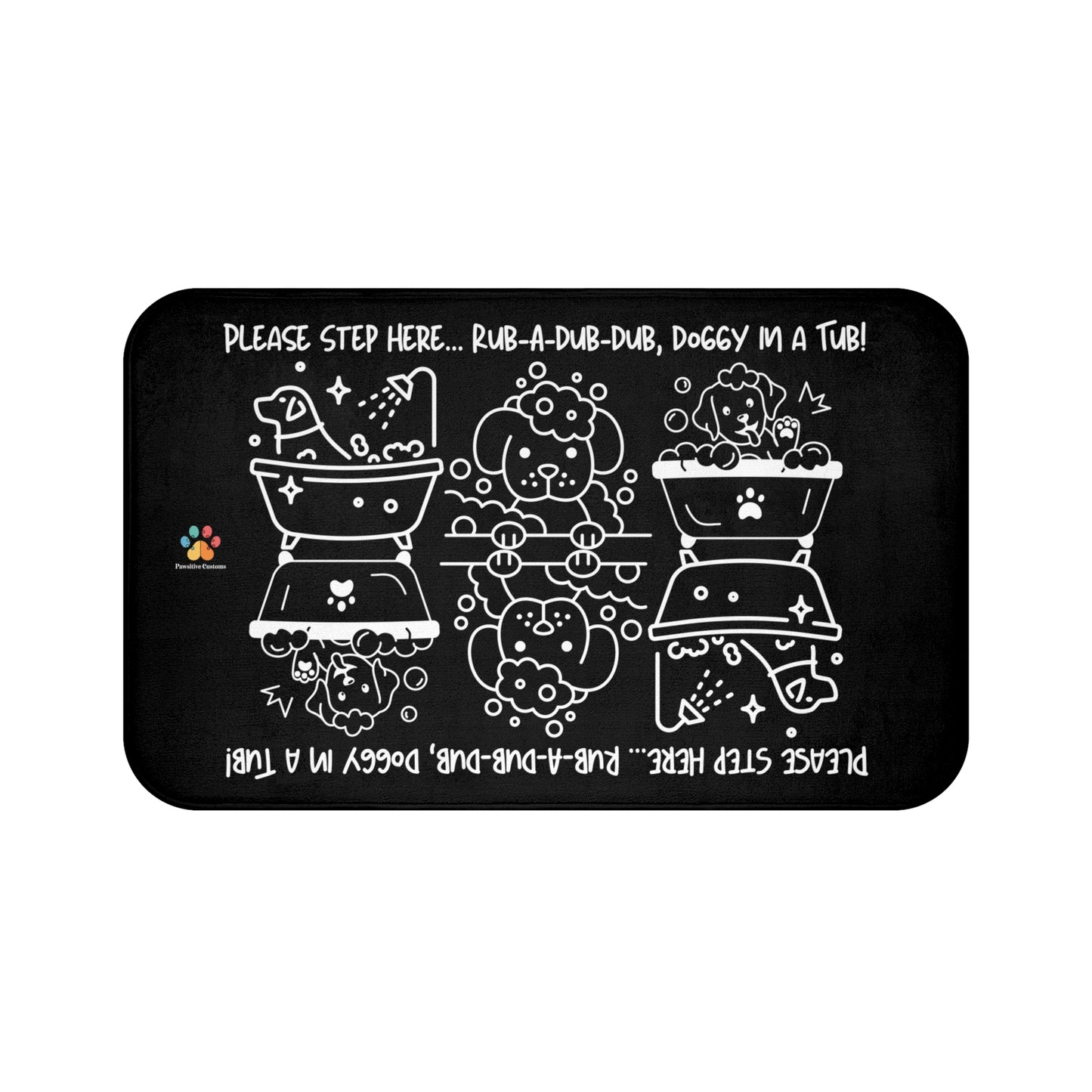 Doggy In a Tub Bath Mat