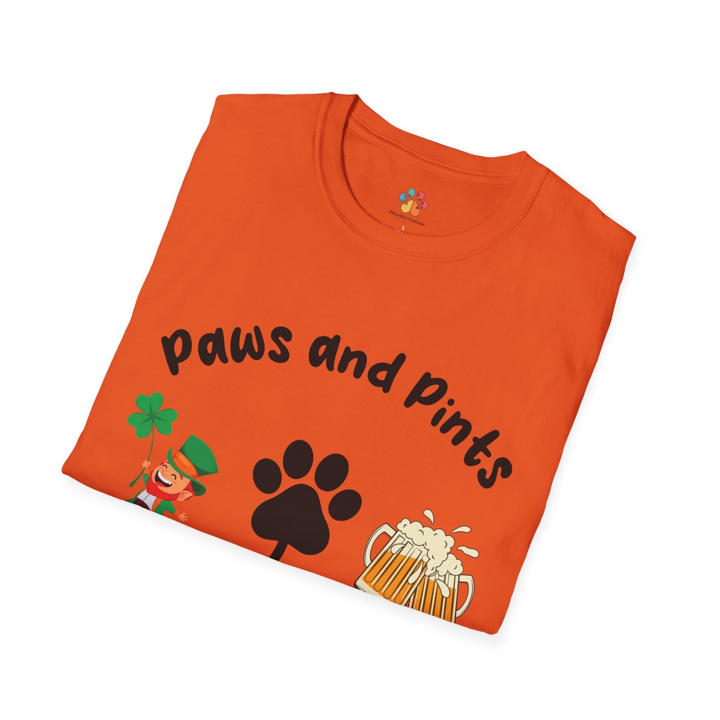 St. Patrick's Day Dog T-Shirt: Paws and Pints Shamrock Tee