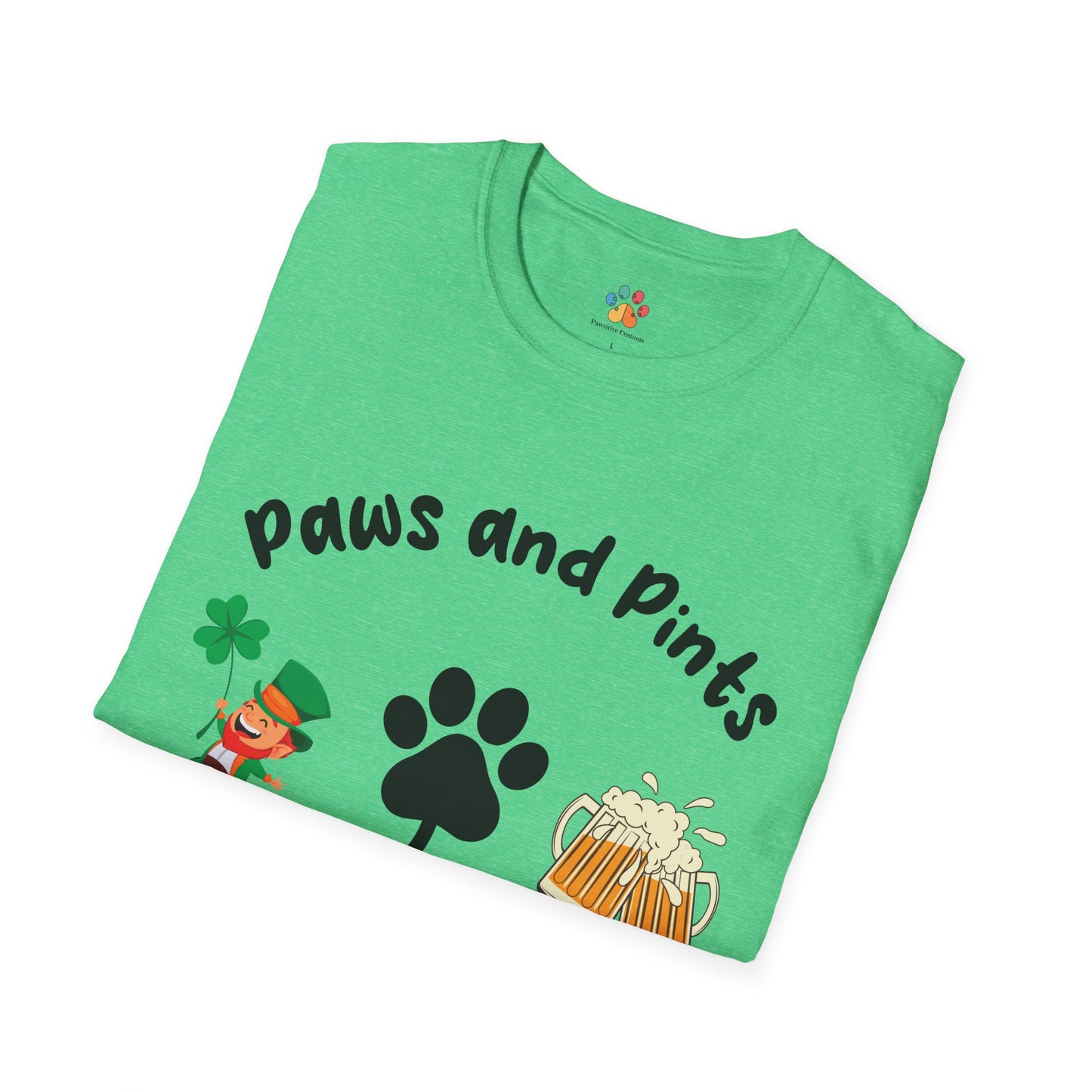 St. Patrick's Day Dog T-Shirt: Paws and Pints Shamrock Tee