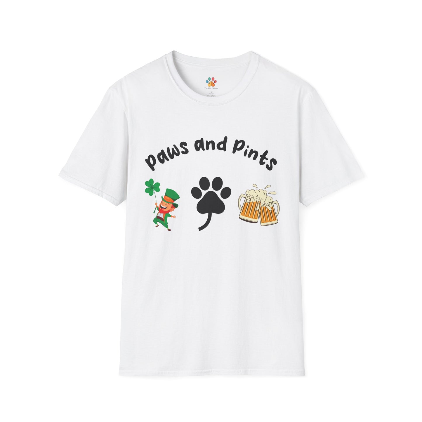 St. Patrick's Day Dog T-Shirt: Paws and Pints Shamrock Tee