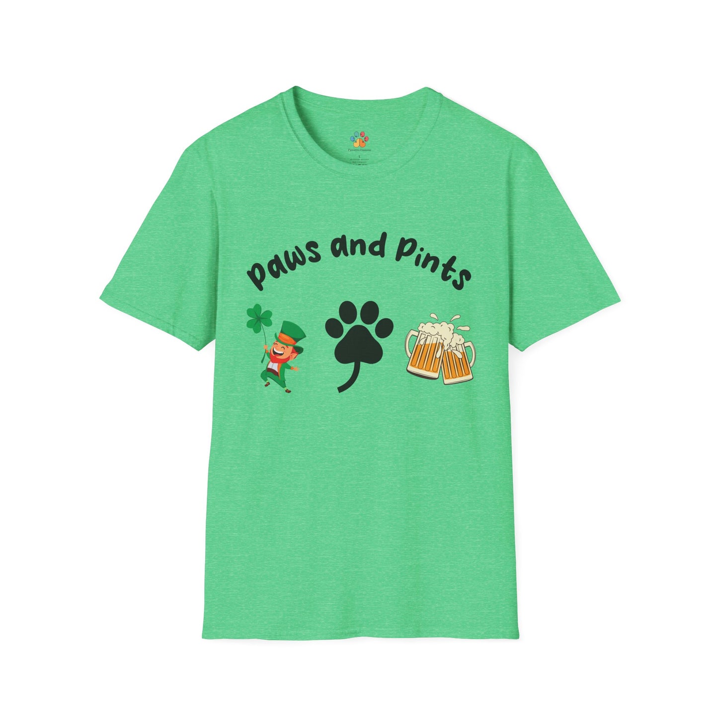 St. Patrick's Day Dog T-Shirt: Paws and Pints Shamrock Tee