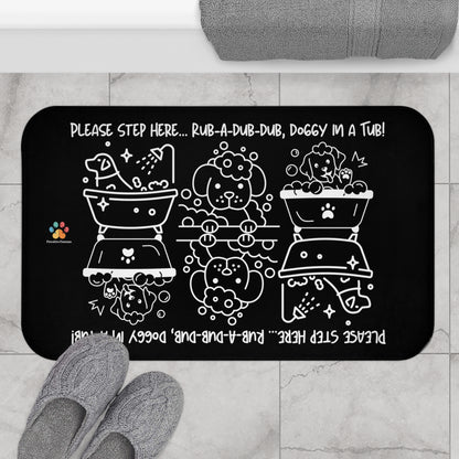 Doggy In a Tub Bath Mat