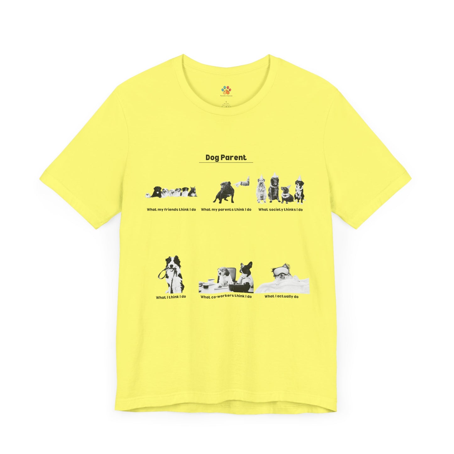 Funny Dog T-Shirt Meme - Mono (Black & White)