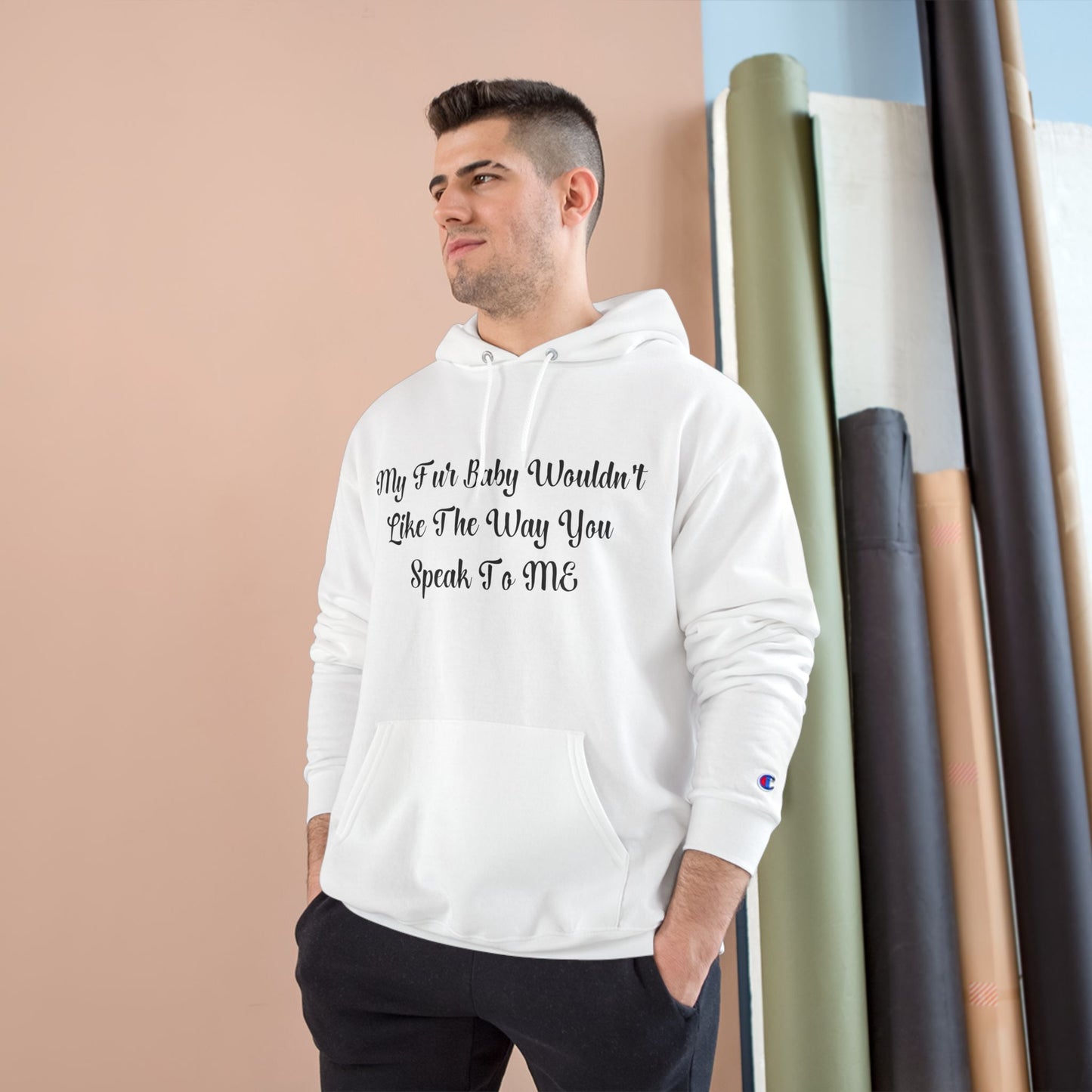 Champion Hoodie - Funny Dog Saying