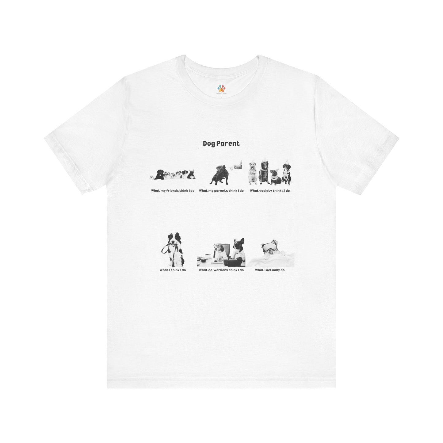 Funny Dog T-Shirt Meme - Mono (Black & White)