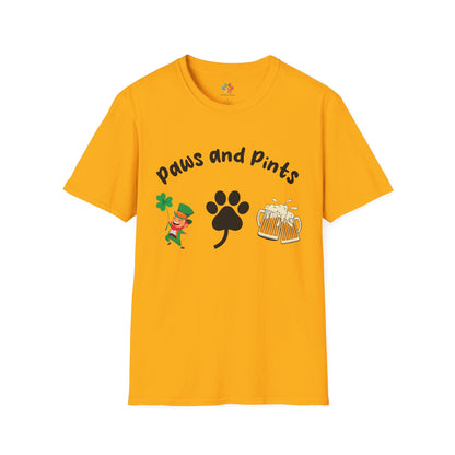 St. Patrick's Day Dog T-Shirt: Paws and Pints Shamrock Tee